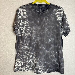 Lululemon All Yours Tie Dye Tee graphite grey workout L/XL